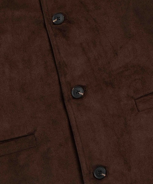 LURAKU(ルラク)の「【LURAKU】Synthetic Suede Coverall Jacket / シンセティックスエードカバーオールジャケット(カバーオール・メンズ・ブラック/ブラウン・LARGE/MEDIUM/SMALL)」の9枚目の写真