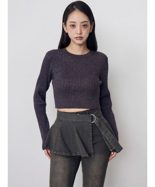 MURUA(ムルーア)の「2WAYペプラムデニムパンツ 冬服(デニムパンツ・レディース・ブルー/ブラック・2/1)」の7枚目の写真