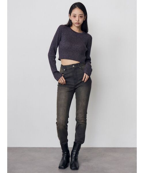 MURUA(ムルーア)の「2WAYペプラムデニムパンツ 冬服(デニムパンツ・レディース・ブルー/ブラック・2/1)」の12枚目の写真