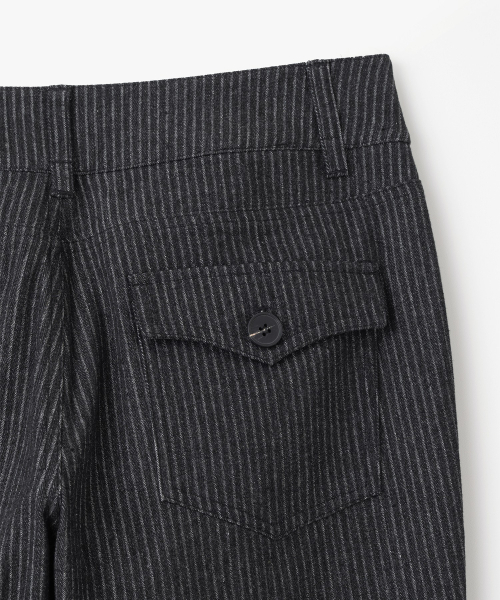 MILLO WOMEN（ミロウーマン）の「ストライプフレアパンツ[ブラック]（その他パンツ・レディース・その他・SMALL/MEDIUM）」の7枚目の写真