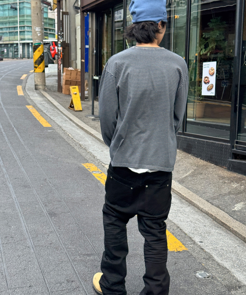 SCALLYWAG（スカリーワグ）の「ウォッシュドストライプロングスリーブ[ブルー]（Tシャツ/カットソー・レディース・その他・MEDIUM/LARGE）」の3枚目の写真