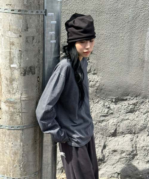 SCALLYWAG（スカリーワグ）の「ウォッシュドストライプロングスリーブ[ブルー]（Tシャツ/カットソー・レディース・その他・MEDIUM/LARGE）」の8枚目の写真
