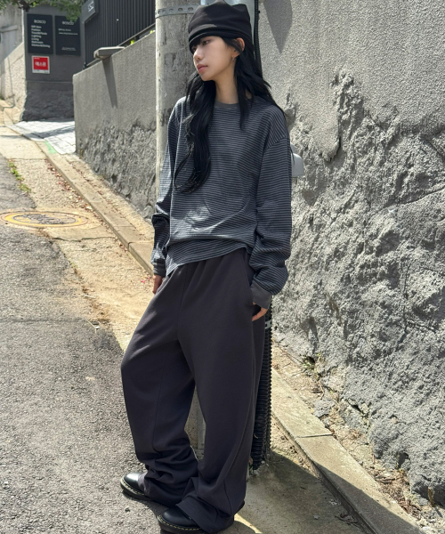 SCALLYWAG（スカリーワグ）の「ウォッシュドストライプロングスリーブ[ブルー]（Tシャツ/カットソー・レディース・その他・MEDIUM/LARGE）」の9枚目の写真