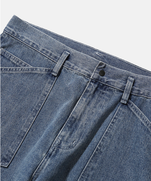 MOIF(モイフ)の「ワイド M35 デニムパンツ / ブリーチドインディゴ(デニムパンツ・メンズ・その他・1(S)/2(M)/3(L))」の4枚目の写真