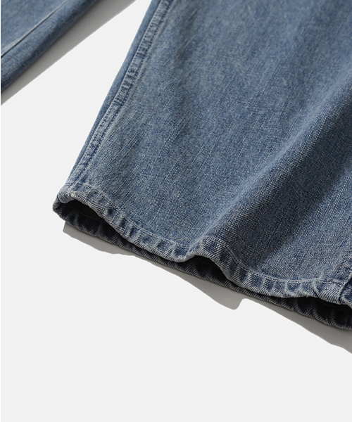 MOIF(モイフ)の「ワイド M35 デニムパンツ / ブリーチドインディゴ(デニムパンツ・メンズ・その他・1(S)/2(M)/3(L))」の7枚目の写真