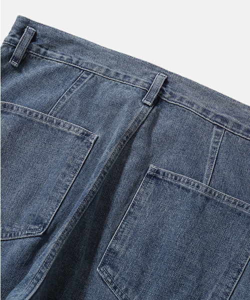 MOIF(モイフ)の「ワイド M35 デニムパンツ / ブリーチドインディゴ(デニムパンツ・メンズ・その他・1(S)/2(M)/3(L))」の9枚目の写真