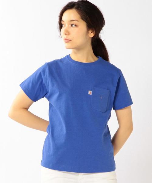 coen（コーエン）の「USAコットンポケットTシャツ（Tシャツ/カットソー・レディース・ホワイト/オレンジ/ロイヤルブルー/ネイビー・LARGE/MEDIUM）」の4枚目の写真