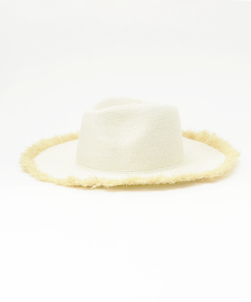 GLOBAL WORK（グローバルワーク）の「フリンジツバヒロハット/710496（ハット・レディース・ダークグレー/ホワイト/ダークブラウン・FREE）」の2枚目の写真