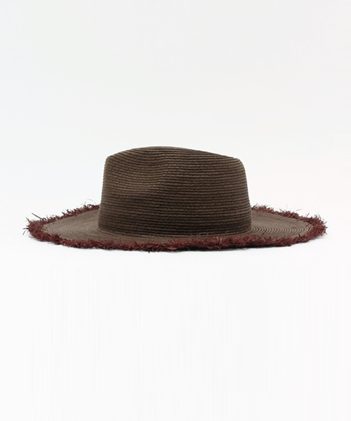 GLOBAL WORK（グローバルワーク）の「フリンジツバヒロハット/710496（ハット・レディース・ダークグレー/ホワイト/ダークブラウン・FREE）」の5枚目の写真