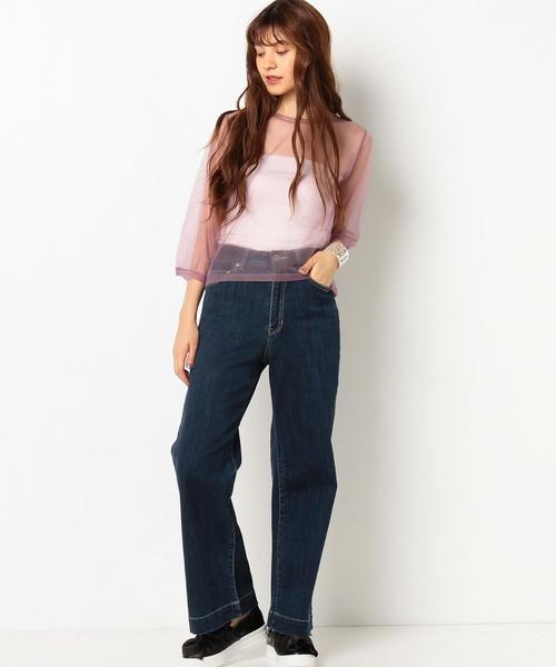 Another Edition（アナザーエディション）の「シースループルオーバー/AEMBC Ny/P シースルー PO◆（Tシャツ/カットソー・レディース・ブラック/ベージュ/ライラック・FREE）」の12枚目の写真