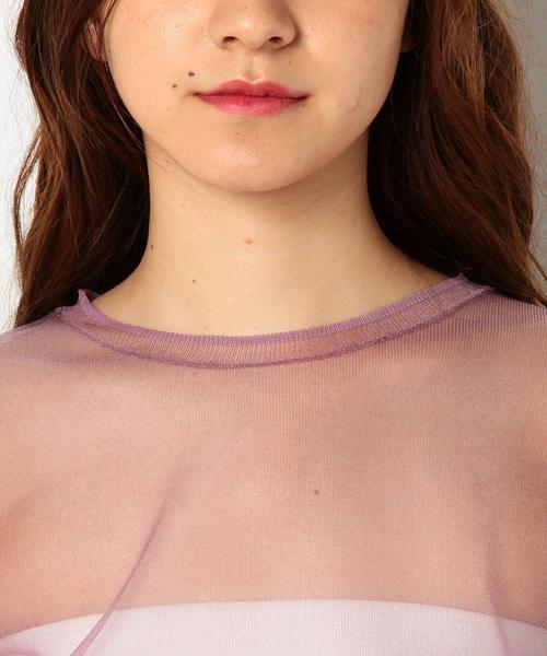 Another Edition（アナザーエディション）の「シースループルオーバー/AEMBC Ny/P シースルー PO◆（Tシャツ/カットソー・レディース・ブラック/ベージュ/ライラック・FREE）」の11枚目の写真