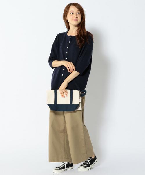 SHIPS Days(シップスデイズ)の「STAMP AND DIARY: 2way ワイド カーディガン(カーディガン/ボレロ・レディース・ベージュ/ネイビー/ホワイト・ONE SIZE)」の11枚目の写真