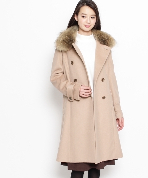 Index インデックス の ファー付きメルトンコート その他アウター Wear