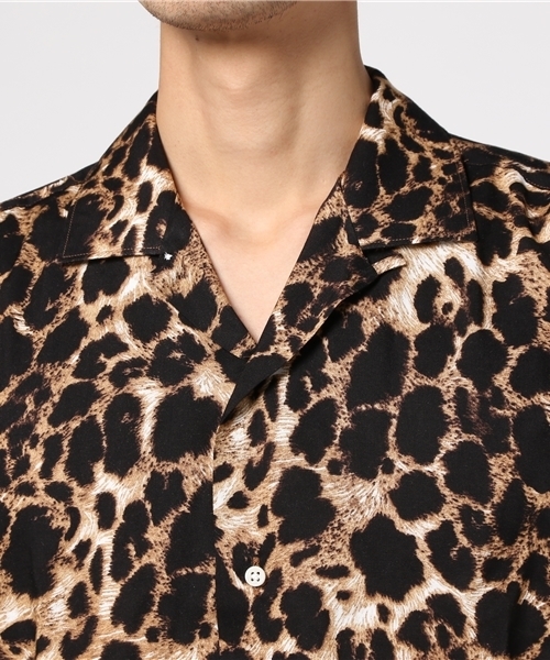 USA製 GITMAN BROTHERS ヒョウ柄シャツ 80sレーヨン生地使用 USA製 GITMAN BROTHERS ヒョウ柄シャツ 80sレーヨン生地使用