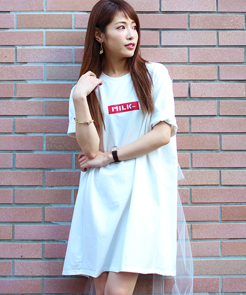 Milkfed Milkfed コラボ バックチュールtワンピ Wear