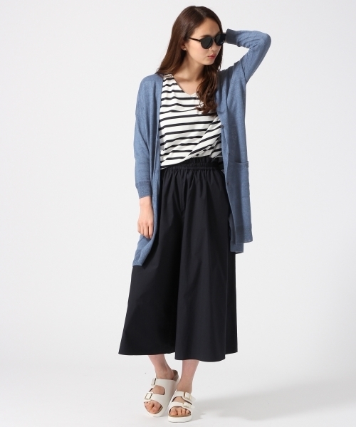Joie de Vivre フレンチ　リネン　フレア　ロングカーディガン　フレ Joie de Vivre フレンチ リネン フレア ロングカーディガン フレア