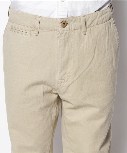 BEAMS PLUS（ビームスプラス）の「BEAMS PLUS / ウォッシュチノトラウザー（チノパンツ・メンズ・ベージュ・SMALL/MEDIUM/LARGE/X-LARGE）」の4枚目の写真