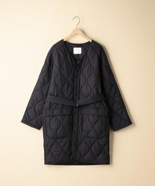 coen（コーエン）の「【手洗いできる】TUFLEX(タフレックス)×Thermore(サーモア)キルティングコート（ミリタリージャケット・レディース・オリーブ/ネイビー・LARGE/MEDIUM）」の3枚目の写真