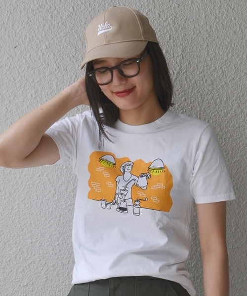 SHIPS Days(シップスデイズ)の「SHIPS Days: プリント TEE 6 (WOMEN)◆(Tシャツ/カットソー・レディース・ホワイト系その他4/ホワイト系その他3/ホワイト/ホワイト系その他2・S~M/M~L)」の2枚目の写真