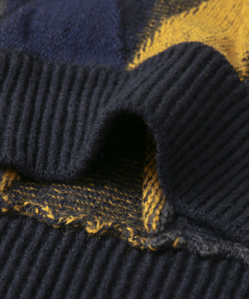 SENSE OF PLACE by URBAN RESEARCH（センスオブプレイスバイアーバンリサーチ）の「アーガイルセーター（ニット/セーター・メンズ・イエロー・MEDIUM/LARGE）」の9枚目の写真
