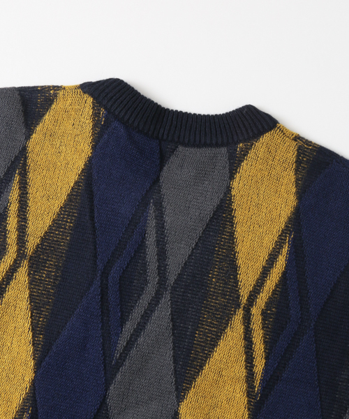 SENSE OF PLACE by URBAN RESEARCH（センスオブプレイスバイアーバンリサーチ）の「アーガイルセーター（ニット/セーター・メンズ・イエロー・MEDIUM/LARGE）」の10枚目の写真