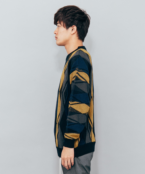 SENSE OF PLACE by URBAN RESEARCH（センスオブプレイスバイアーバンリサーチ）の「アーガイルセーター（ニット/セーター・メンズ・イエロー・MEDIUM/LARGE）」の13枚目の写真