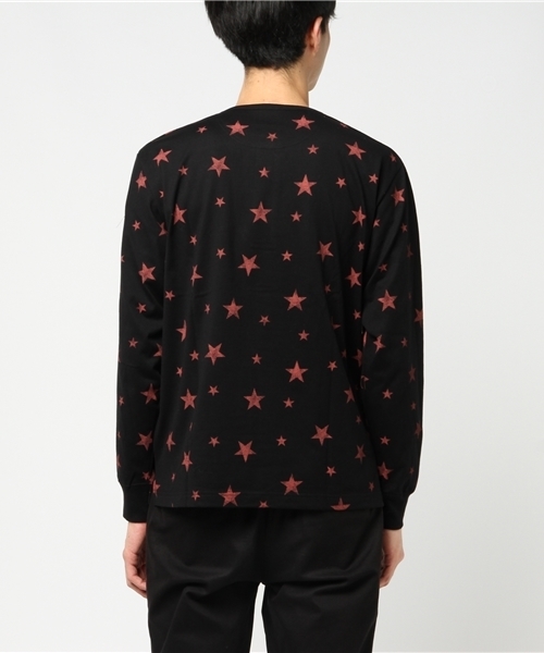CALEE(キャリー)の「ALLOVER STAR PATTERN L/S HENLEY NECK T CALEE(キャリー)の「ALLOVER STAR PATTERN L/S HENLEY NECK T