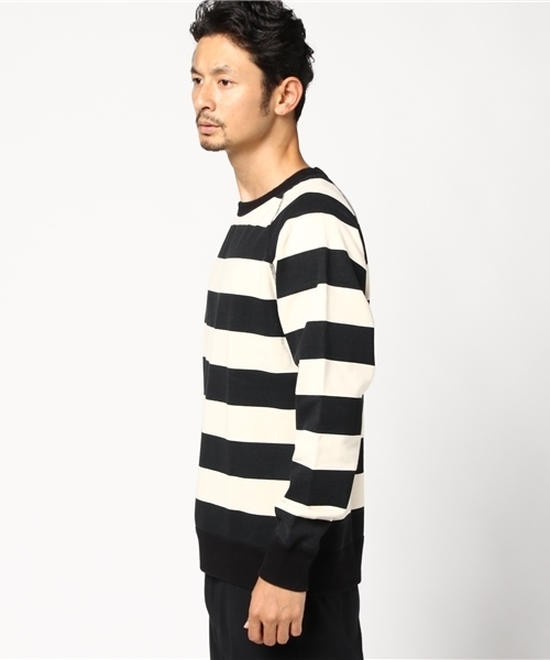 schott（ショット）の「Schott/ショット/PRINT BORDER CREW NECK