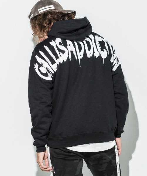 GALLIS ADDICTION（ガリスアディクション）の「GA･ショルダープリントプルパーカー（パーカー・メンズ・ホワイト/ブラック・M/L）」の2枚目の写真