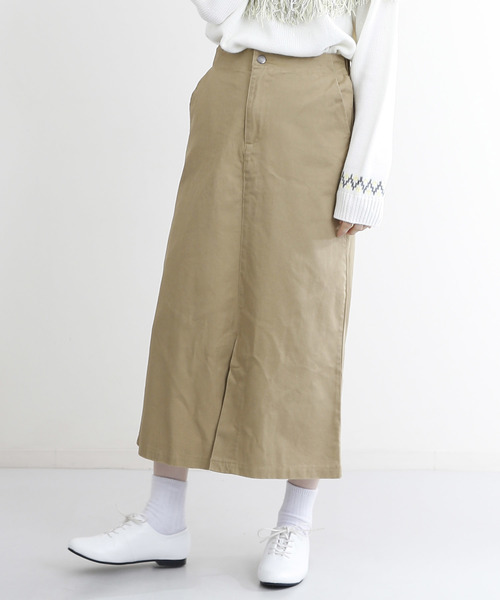 MERLOT（メルロー）の「フロントスリットペンシルスカート1391（スカート・レディース・グレー/ベージュ/カーキ/ブラック・FREE）」の3枚目の写真
