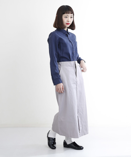 MERLOT（メルロー）の「フロントスリットペンシルスカート1391（スカート・レディース・グレー/ベージュ/カーキ/ブラック・FREE）」の6枚目の写真