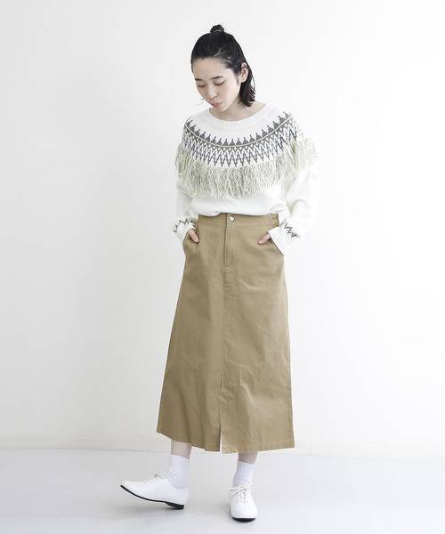 MERLOT（メルロー）の「フロントスリットペンシルスカート1391（スカート・レディース・グレー/ベージュ/カーキ/ブラック・FREE）」の16枚目の写真