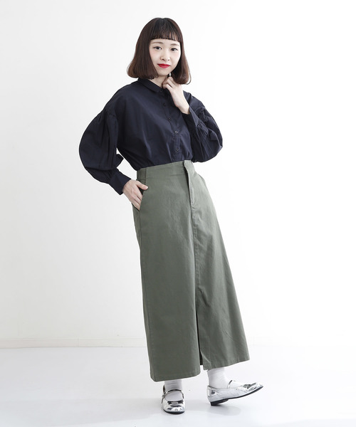 MERLOT（メルロー）の「フロントスリットペンシルスカート1391（スカート・レディース・グレー/ベージュ/カーキ/ブラック・FREE）」の12枚目の写真