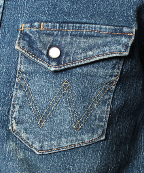 NANO universe（ナノユニバース）の「別注ストレッチデニムシャツ（シャツ/ブラウス・メンズ・グレー/ブルー/インディゴブルー・SMALL/MEDIUM/LARGE）」の7枚目の写真