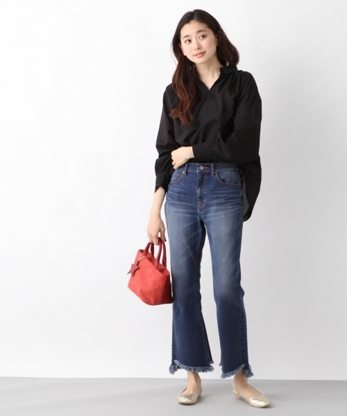LEPSIM(レプシィム)の「コットンカットドビーシャツLS 778105(シャツ/ブラウス・レディース・ブラック/オフホワイト/イエロー/ストライプ・FREE)」の16枚目の写真