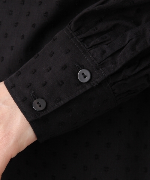 LEPSIM(レプシィム)の「コットンカットドビーシャツLS 778105(シャツ/ブラウス・レディース・ブラック/オフホワイト/イエロー/ストライプ・FREE)」の12枚目の写真
