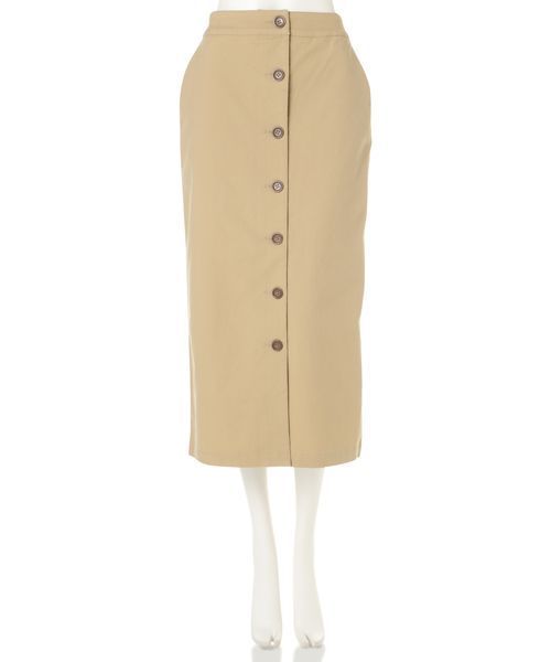 N.（N. Natural Beauty Basic）（エヌエヌナチュラルビューティーベーシック）の「フロントボタンチノタイトマキシスカート（スカート・レディース・ベージュ/カーキ/ネイビー・MEDIUM/SMALL）」の15枚目の写真