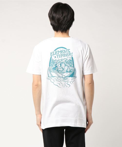 ELEMENT(エレメント)の「ELEMENT メンズ 【TIMBER!】 ROAR N ROW SS Tシャツ(Tシャツ/カットソー・メンズ・ホワイト/ブラック・LARGE/MEDIUM)」の4枚目の写真
