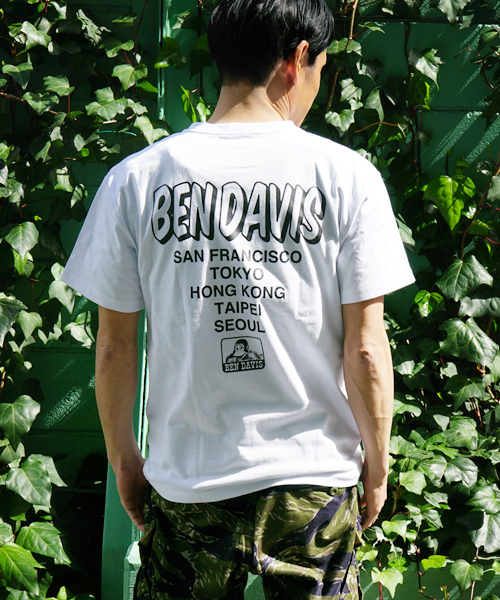BEN DAVIS ORIGINALS（ベンデイビスオリジナルス）の「《BEN DAVIS》 CITY  PRINT TEE/ベンデイビス シティプリントTシャツ（Tシャツ/カットソー・メンズ・ブラック/ホワイト/ヘザーグレー/マスタード/ライトグリーン/ピンク/パープル/ネイビー/オレンジ/グリーン系その他/ライトイエロー/ライトパープル/チャコールグレー/ベージュ/サックスブルー系・LARGE/MEDIUM/SMALL/X-LARGE）」の2枚目の写真