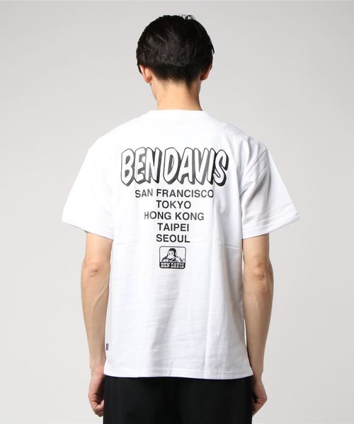 BEN DAVIS ORIGINALS（ベンデイビスオリジナルス）の「《BEN DAVIS》 CITY  PRINT TEE/ベンデイビス シティプリントTシャツ（Tシャツ/カットソー・メンズ・ブラック/ホワイト/ヘザーグレー/マスタード/ライトグリーン/ピンク/パープル/ネイビー/オレンジ/グリーン系その他/ライトイエロー/ライトパープル/チャコールグレー/ベージュ/サックスブルー系・LARGE/MEDIUM/SMALL/X-LARGE）」の18枚目の写真