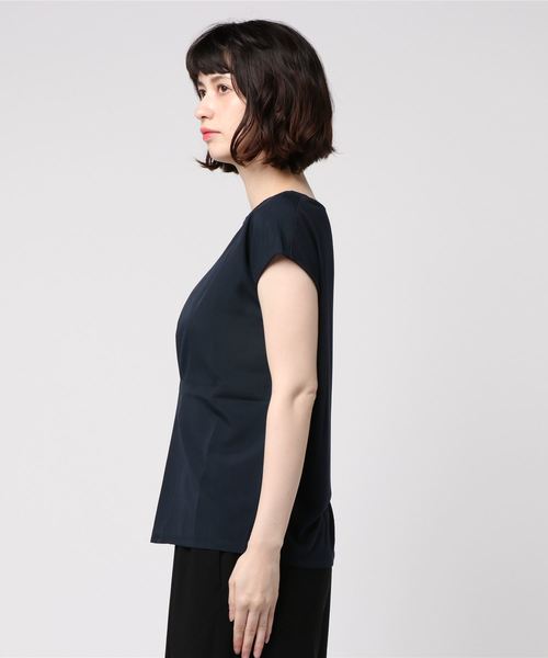 earth music&ecology（アースミュージックアンドエコロジー）の「・前タックノースリーブプルオーバー（Tシャツ/カットソー・レディース・オフホワイト/ライトピンク/ネイビー/ラベンダー・FREE）」の8枚目の写真