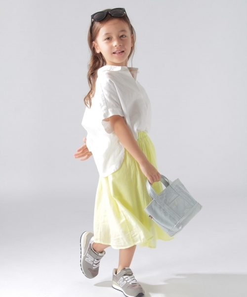 BAYFLOW（ベイフロー）の「BAYFLOW／[KIDS]コットンリネンスキッパーシャツ（シャツ/ブラウス・キッズ・オフホワイト/イエロー/その他2・SMALL/MEDIUM/LARGE/X-LARGE/XX-LARGE）」の4枚目の写真