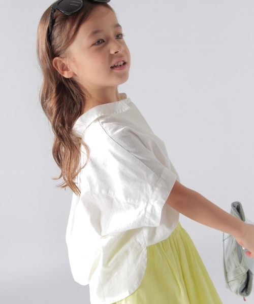BAYFLOW（ベイフロー）の「BAYFLOW／[KIDS]コットンリネンスキッパーシャツ（シャツ/ブラウス・キッズ・オフホワイト/イエロー/その他2・SMALL/MEDIUM/LARGE/X-LARGE/XX-LARGE）」の5枚目の写真