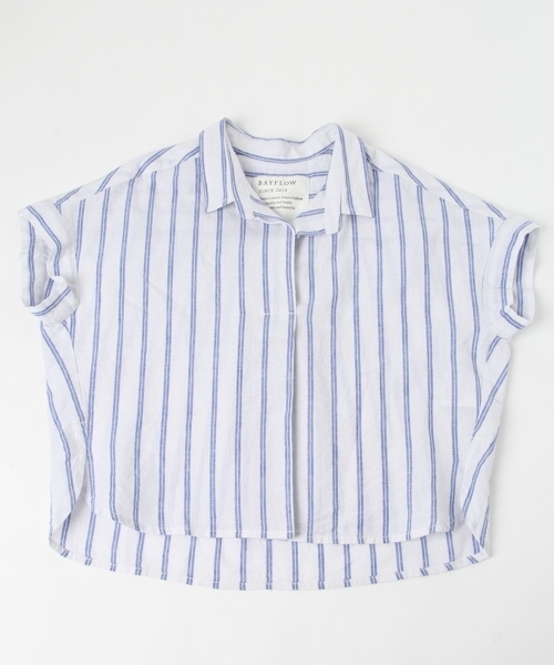 BAYFLOW（ベイフロー）の「BAYFLOW／[KIDS]コットンリネンスキッパーシャツ（シャツ/ブラウス・キッズ・オフホワイト/イエロー/その他2・SMALL/MEDIUM/LARGE/X-LARGE/XX-LARGE）」の11枚目の写真