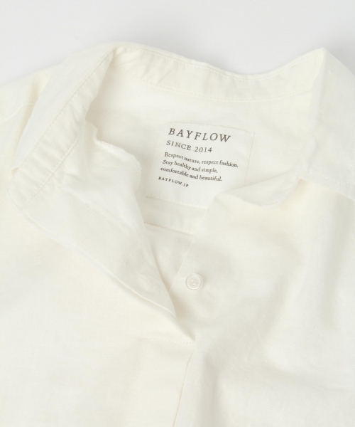 BAYFLOW（ベイフロー）の「BAYFLOW／[KIDS]コットンリネンスキッパーシャツ（シャツ/ブラウス・キッズ・オフホワイト/イエロー/その他2・SMALL/MEDIUM/LARGE/X-LARGE/XX-LARGE）」の14枚目の写真