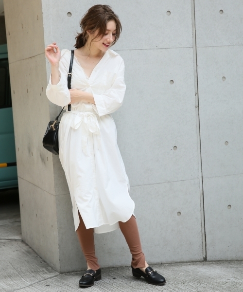 Heather(ヘザー)の「テレコレギンス 804786(レギンス/スパッツ・レディース・チャコールグレー/モカ/ベージュ・FREE)」の6枚目の写真