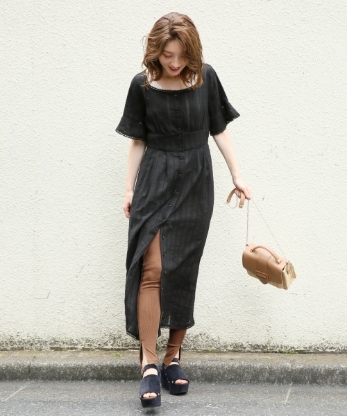 Heather(ヘザー)の「テレコレギンス 804786(レギンス/スパッツ・レディース・チャコールグレー/モカ/ベージュ・FREE)」の7枚目の写真