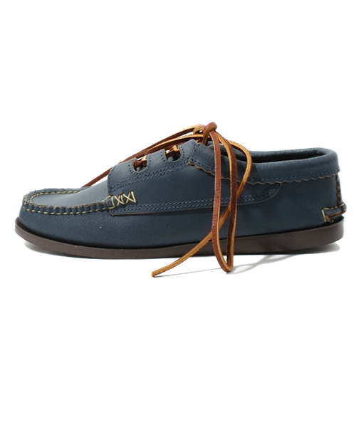BEAMS BOY（ビームスボーイ）の「△YUKETEN / Ghillie Moccasin Wax Blue（ドレスシューズ・レディース・ブルー系その他・W6.5C/W7C/W7.5C）」の2枚目の写真