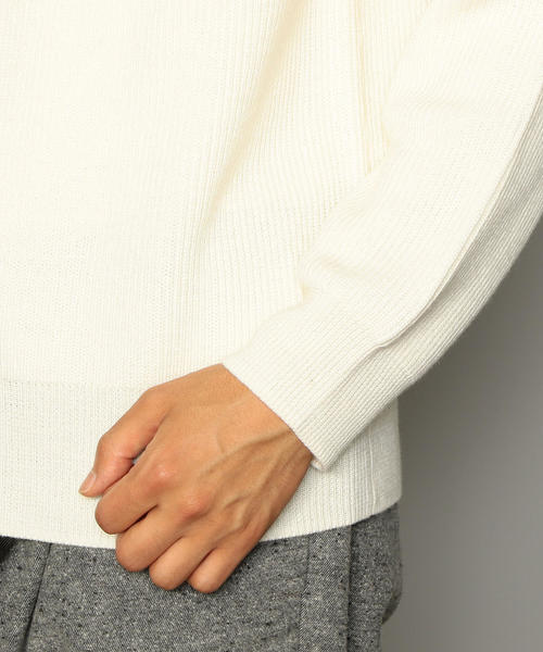 green label relaxing（グリーンレーベルリラクシング）の「CM カタアゼ ラグラン クルーネック ニット ◆（ニット/セーター・メンズ・オフホワイト/ロイヤルブルー/ブラック/オレンジ系その他/グレー/ターコイズブルー/イエロー/ネイビー・M/S/XL/L）」の15枚目の写真