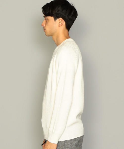 green label relaxing（グリーンレーベルリラクシング）の「CM カタアゼ ラグラン クルーネック ニット（ニット/セーター・メンズ・オレンジ系その他/ターコイズブルー/ロイヤルブルー/オフホワイト/イエロー/ネイビー/ブラック/グレー・M/XL/S/L）」の22枚目の写真